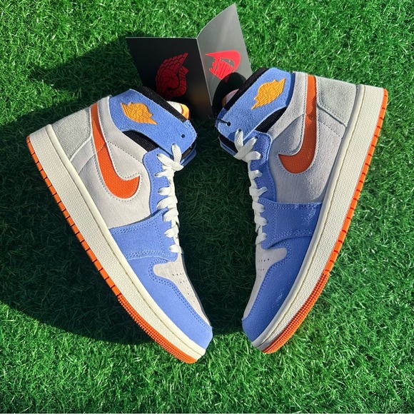 Jordan 1 High Zoom Air Comfort 2 Royal Pulse / Alpha Orange - Picture 8 of 12